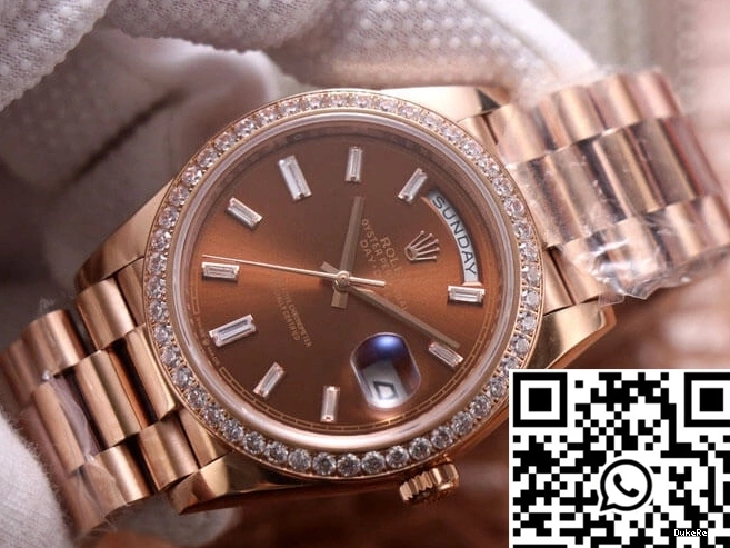 Factory Chocolate Diamond Rolex Dial Day-Date EW M228345RBR-0006 Color 0713